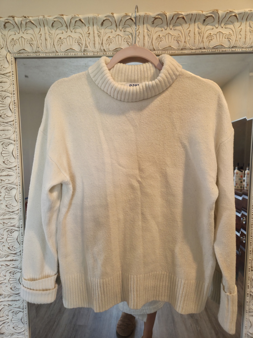 Cream Turtleneck Sweater